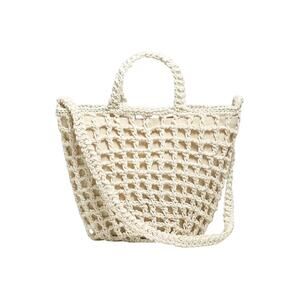 MADEWELL Crocheted Rope Tote Antique Cream Summer Vibes Boho Vacation Resort